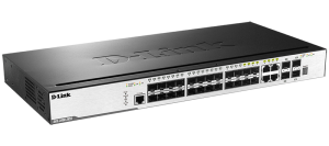 Коммутатор D-Link PROJ Управляемый L2 стекируемый коммутатор, 20x1000Base-X SFP, 4x10GBase-X SFP+, 4xCombo 1000Base-T/SFP, защита от статического элек