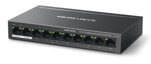 коммутатор Mercusys MS110P, 10-Port 10/100Mbps Desktop Switch with 8-Port PoE+