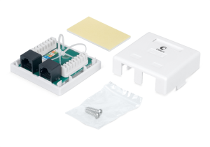Cabeus WS-8P8C-Cat.6-2 Розетка компьютерная RJ-45(8P8C), категория 6, двойная, внешняя, Dual IDC