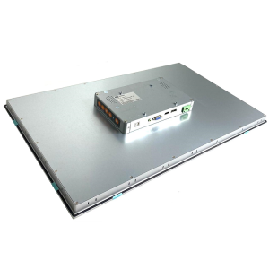 Промышленный монитор Axiomtek P624-C-DC, дисплей 23.8" FHD (450 Нит) с проекционно-ёмкостным экраном. IP65 (передняя панель), Видеоинтерфейсы VGA, HD