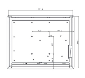 Промышленный безвентиляторный компьютер GOT5152T-845 24VDC, дисплей 15" XGA, резистивный экран, процессор Intel Celeron N3060 до 2.48 ГГц, 1 x слот DD