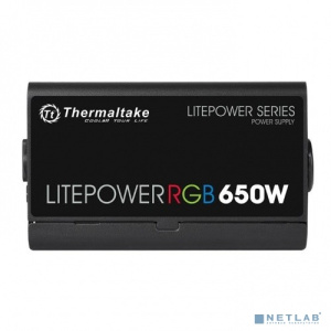 Блок питания Thermaltake Litepower RGB 650W (24+4+4pin) APFC 120mm fan color LED 5xSATA RTL PS-LTP-0650NHSANE-1
