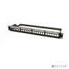 Hyperline PPBL6-19-24-RM Модульная патч-панель 19", 24 порта, 4 съемные панели по 6 модулей, 1U, для неэкранированных модулей, с задним кабельным орга