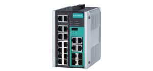 Управляемый коммутатор Gigabit Ethernet c портами 14 x 10/100BaseTX, 4 x 10/100/1000BaseT(X) или 100/1000BaseSFP, с расширенным диапазоном температур