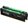 Kingston DRAM 32GB 3600MHz DDR4 CL18 DIMM (Kit of 2) FURY Beast RGB KF436C18BBAK2/32