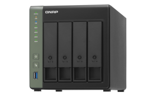 QNAP SMB QC 1,7GhzCPU/4Gb(upto 8Gb)/upto 4HDD, upto 12 with TR-004/SATA(3,5'' 2,5")/ 3xUSB3.2/1x1GbE 1x2,5GbE 1x10GbE(SFP+)/iSCSI/1xPS/3YW TS-431X3-4G