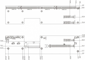 Двухсторонняя кросс-плата PE-6SD, PICMG 1.3, 2U, 5 слотов: 1xPICMG + 1xPCIe-x16 + 3xPCIe-x1