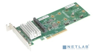 Supermicro AOC-SLG3-2H8M2 2x Hybrid NVMe/SATA M.2 RAID (0,1) Carrier, support 2242/2280/22110, Standard LP Supermicro AOC-SLG3-2H8M2 2x Hybrid NVMe/SATA M.2 RAID (0,1) Carrier, support 2242/2280/22110, Standard LP