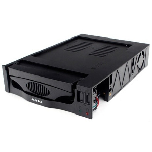 AgeStar SR3P-S-1F (BLACK) Mobile rack (салазки) 3,5" SATA I/II/III AgeStar SR3P-S-1F (BLACK), пластик, чёрный