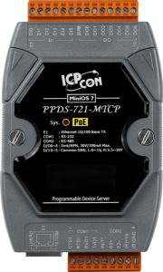 2-портовый программируемый преобразователь Modbus RTU/ASCII в Modbus TCP с возможностью питания PoE