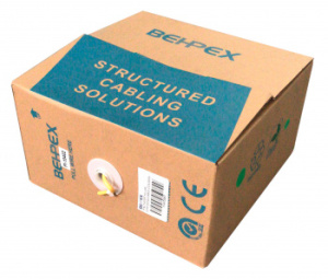 Кабель сетевой UTP 4 пары cat.5E solid 0.45мм CCA 305м желтый