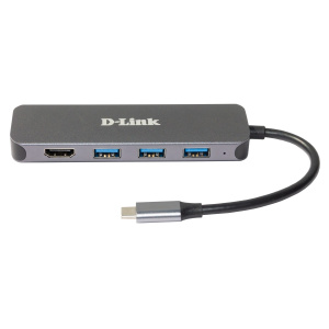 D-Link DUB-2333/A1A Док-станция с разъемом USB Type-C, 3 портами USB 3.0, 1 портом USB Type-C/PD 3.0 и 1 портом HDMI