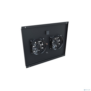 NTSS Модуль вентиляторный NTSS потолочный для шкафов серии R глубиной 600мм на 2 элемента потолочный без термостата, черный RAL 9005 NTSS-FAN2/600-BL