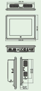 Российский промышленный панельный компьютер FRONT Station 220.203, на базе процессора Intel Celeron J6412 / Дисплей 8", проекционно-ёмкостный сенсорн