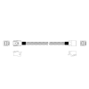 Кабель Miradeed MD-6715029, HDmSAS SFF8643 -to- HDmSAS SFF8643 + SideBand , SAS 3.0 (12G), 85 Ohm, 60cm
