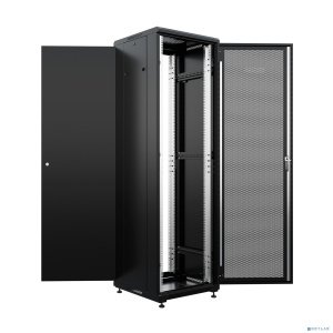 NTSS Шкаф напольный универсальный серверный NTSS R 18U 600х600мм, 4 профиля 19, двери перфорированная и сплошная металл, боковые стенки съемные, регул