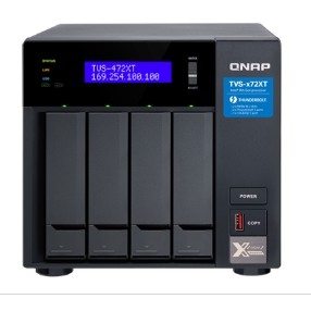 QNAP TVS-472XT-PT-4G Сетевое хранилище 4-Bay NAS, Intel Pentium Gold G5400T 2-core 3.1 GHz processor, 4GB DDR4 RAM (max 32GB RAM), 4x 2.5"/3.5" SATA QNAP TVS-472XT-PT-4G Сетевое хранилище 4-Bay NAS, Intel Pentium Gold G5400T 2-core 3.1 GHz processor, 4GB DDR4 RAM (max 32GB RAM), 4x 2.5"/3.5" SATA
