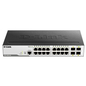 Коммутатор D-Link SMB D-Link DGS-3000-20L/B1A Управляемый L2 с 16 портами 10/100/1000Base-T и 4 портами 1000Base-X SFP