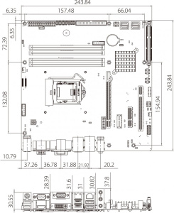 Промышленная материнская плата IMB-Q870-i2, форм-фактор mATX, сокет Intel LGA 1150, до 32Гб DDR3/DDR3L - 1333/1600, VGA/DVI-I/HDMI/iDP, 2x GbE LAN, 6x