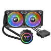 Жидкостная система охлаждения Thermaltake CL-W255-PL12SW-A Floe DX RGB 240 TT Premium Edition/All-In-One Liquid Cooling System/Braided Tube/Riing Duo