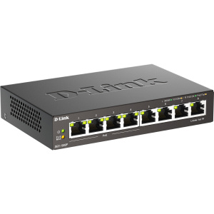 Коммутатор D-LINK Коммутатор/ DGS-1008P/F1A Unmanaged Switch 8x1000Base-T (4x1000Base-T PoE), PoE Budget 80W, metal case