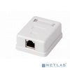 WRline Розетка компьютерная RJ-45, категория 5e, неэкранированная, одинарная, внешняя, Dual IDC, цвет белый