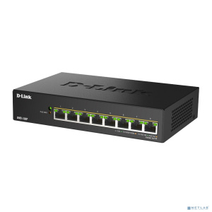 D-Link DMS-108P/A1A Неуправляемый коммутатор с 8 портами 100/1000/2.5GBase-T (8 портов PoE 802.3af/at/bt, PoE-бюджет 230 Вт)