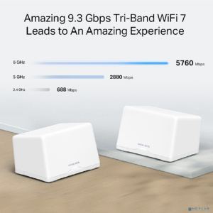 Mercusys Halo H47BE(3-pack) BE9300 Домашняя Mesh Wi-Fi 7 система