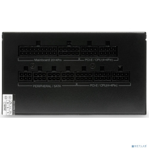 Power Supply HSPD, 750W 80+ Gold (ATX, 2.52, Full modular, 1x24(20+4)pin mesh 550mm, 1xCPU*2 8(4+4)pin 650+150mm, 2xPCIe*2 8(6+2)pin 500+150mm, 2xSATA