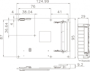 Процессорный модуль ICE-BT-T6-J19001, форм-фактор COM Express тип 6, поддержка четырёхъядерного процессора IntelR CeleronR J1900 (10Вт), VGA, DDI, LVD