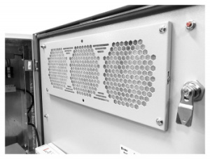 Шкаф коммутационный ЦМО (ШТВ-Н-12.6.5-4ААА-Т1) настенный 12U 600x530мм пер.дв.металл несъемн.бок.пан. 150кг серый 120град. уличный всепогодный с венти