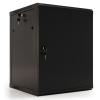 Шкаф Hyperline TWB-0966-SR-RAL9004 настенный 9U 500x600х600мм, металлическая передняя дверь с замком, две боковые панели, цвет черный (RAL 9004) (раз