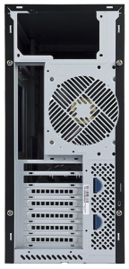 Корпус серверный Midi Tower InWin PE689 Black USB3.0*2+A(HD)+fron fan 120mm*1+rear fan 120mm*1+ 2*2SATA+1*1SATA+Intrusion Switch/ holes for SL20” ATX
