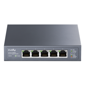 Коммутатор CUDY 5-Port 2 5G Metal Switch 5-Port 2.5G Metal Switch, 5 10/100/1000M/2.5G RJ45 Ports, 802.3x flow control, 802.1p/DSCP QoS, IGMP Snooping