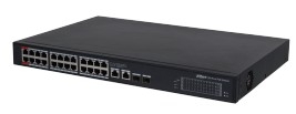 Коммутатор Dahua DH-PFS3228-24GT-240 28-портовый управляемый гигабитный с PoE, уровень L2, 24xRJ45 1Gb PoE, 2xRJ45 1Gb + 2xSFP 1Gb uplink, суммарно 24 Коммутатор Dahua DH-PFS3228-24GT-240 28-портовый управляемый гигабитный с PoE, уровень L2, 24xRJ45 1Gb PoE, 2xRJ45 1Gb + 2xSFP 1Gb uplink, суммарно 24