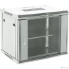 Rexant (04-0954-111) Настенный телекоммуникационный шкаф 19" 9U 550?400мм, дверь стекло, с задней стенкой, разборный, серый (RAL 7035)