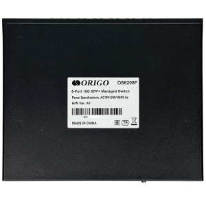 Управляемый L2 коммутатор 8x10G SFP+ ORIGO OS6208F/A1A