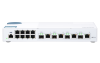 Коммутатор управляемый 10 Гбит/с c 4 портами SFP+, совмещены с RJ-45, 8 портов 1 Гбит/с RJ-45, пропускная способность до 96 Гбит/с, поддержка JumboFra