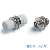 Hyperline FA-S00Z-FC/­FC-N/­WH-SL Оптический проходной адаптер FC/­UPC-FC/­UPC, SM/­MM, simplex, корпус металл, белые колпачки