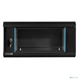 Exegate EX300250RUS Шкаф телекоммуникационный 19" настенный 4U ExeGate EC-WM-4U.450.G.BLACK (19”, 4U, 600x450x280mm (ШхГхВ), передняя дверь закаленное