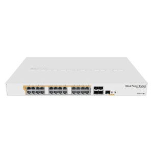 Коммутатор MIKROTIK CRS328-24P-4S+RM с поддержкой PoE, 802.3af/at, 4 SFP+, 24 x 1000Mbit