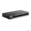 D-Link DSS-100E-9P/B1A Неуправляемый коммутатор с 8 портами 10/100Base-TX и 1 портом 10/100/1000Base-T (8 портов PoE 802.3af/at, PoE-бюджет 92 Вт, дал