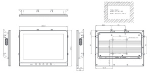 Медицинский безвентиляторный компьютер MPC103-845-J, дисплей 10.1" TFT LCD, проекционно-ёмкостной сенсорный экран, процессор Intel Celeron N3060, 1 x