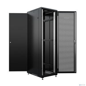 NTSS Шкаф напольный универсальный серверный NTSS R 32U 600х800мм, 4 профиля 19, двери перфорированная и сплошная металл, боковые стенки съемные, регул