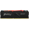 KINGSTON DRAM 8GB 3733MHz DDR4 CL19 DIMM FURY Beast RGB Black KF437C19BBA/8