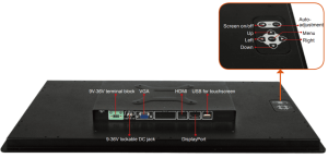 Промышленный монитор DM-F24A/PC, дисплей 23.8" FHD, 1920 х 1080, 250 кд/м2, , проекционно-емкостный сенсорный дисплей (USB), антибликовое покрытие (An