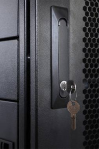 Шкаф серверный ЦМО (ШТК-СП-42.8.12-48АА-9005) напольный 42U 800x1190мм пер.дв.перфор. задн.дв.перфор.2-хст. 2 бок.пан. направл.под закл.гайки 1350кг ч