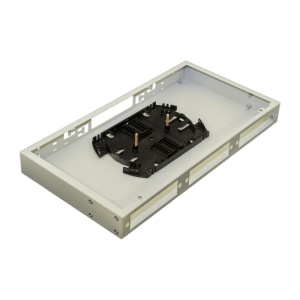 Аксессуары Hyperline Hyperline FO-19R-1U-3xSLT-W140H42-24UN-GY Бокс оптический универсальный 19", от 8 до 24 портов (SC, Бокс оптический универсальный