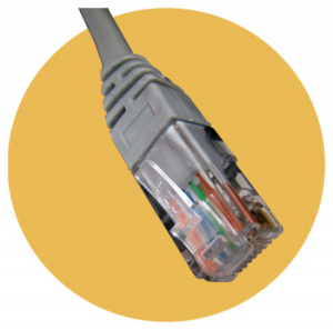 Патч-корд Lanmaster LAN-45-P4-2M UTP 110-P4 кат.3 2м