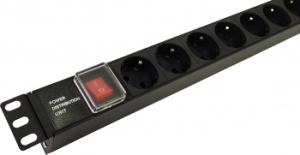 Блок распределения питания NTSS NTSS-PDU-DA1016 гор.размещ. 8xSchuko базовые 10A C14